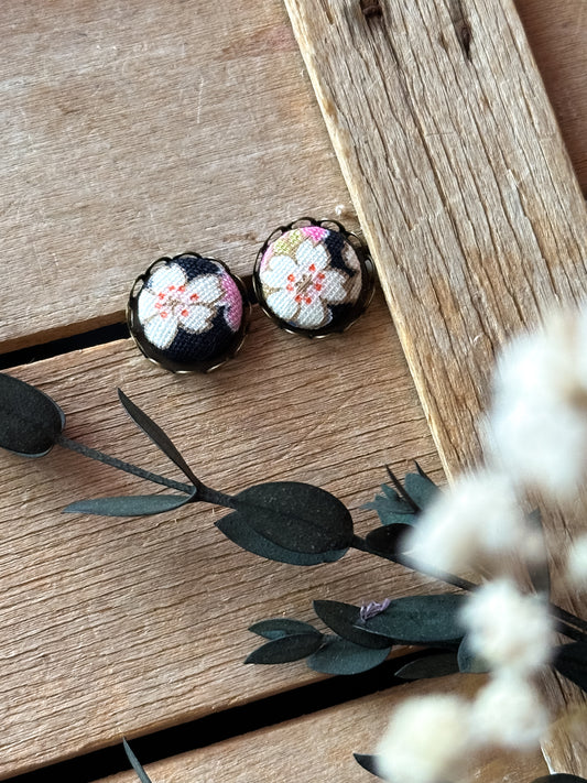 Nuovi Orecchini Primavera di Luce - tessuti giapponesi