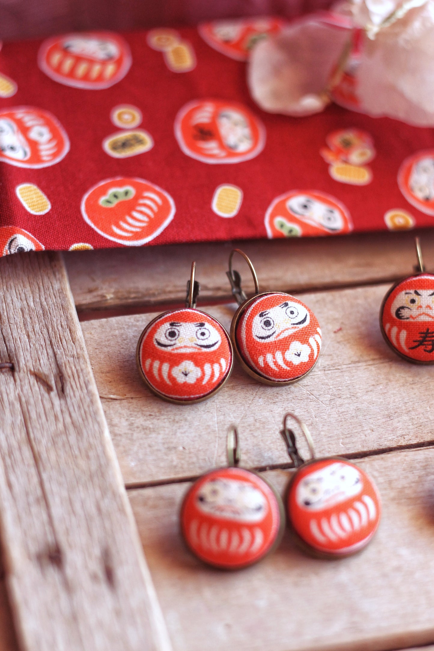 Orecchini Daruma 祝福 Shukufuku