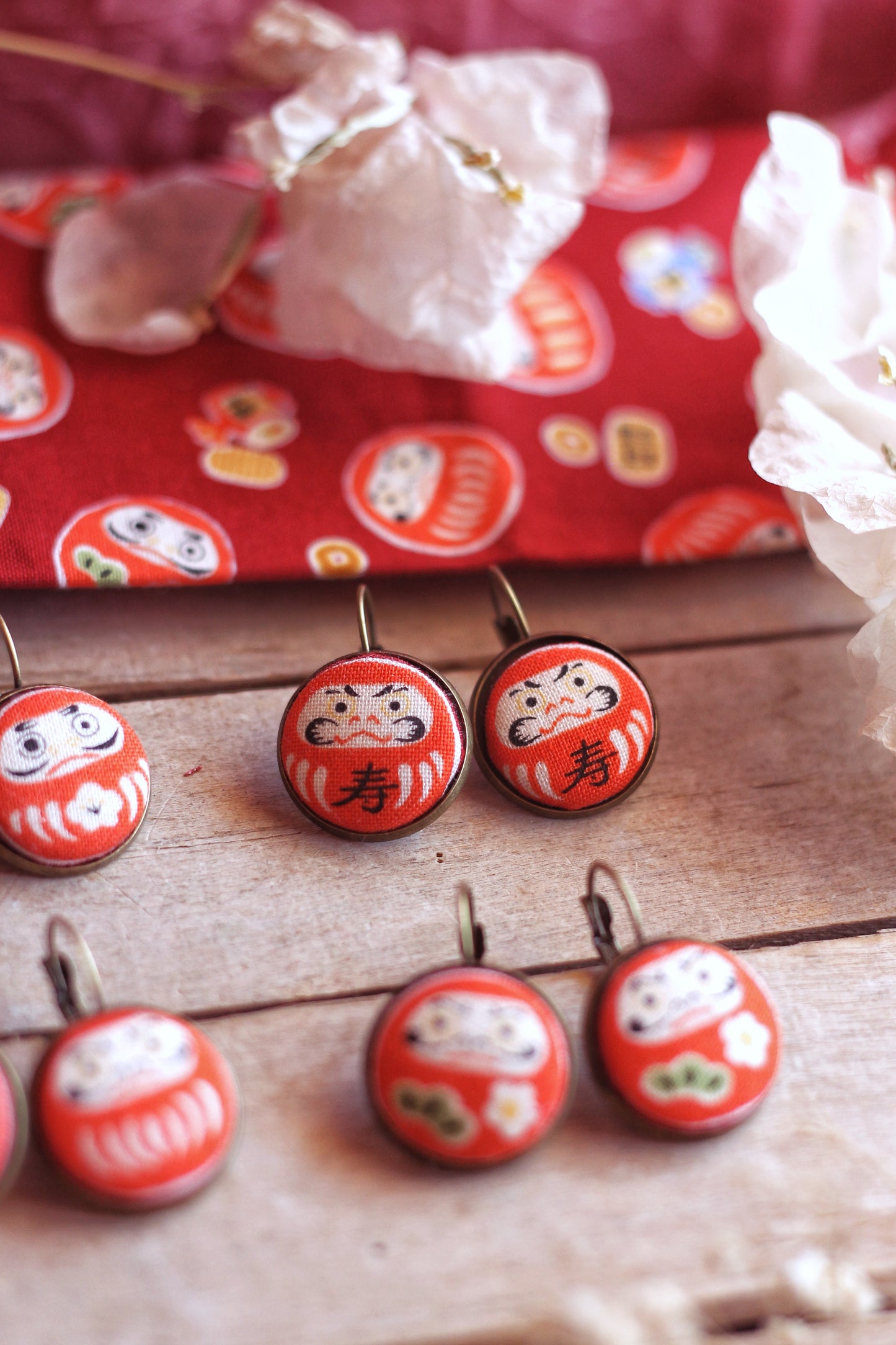 Orecchini Daruma 祝福 Shukufuku