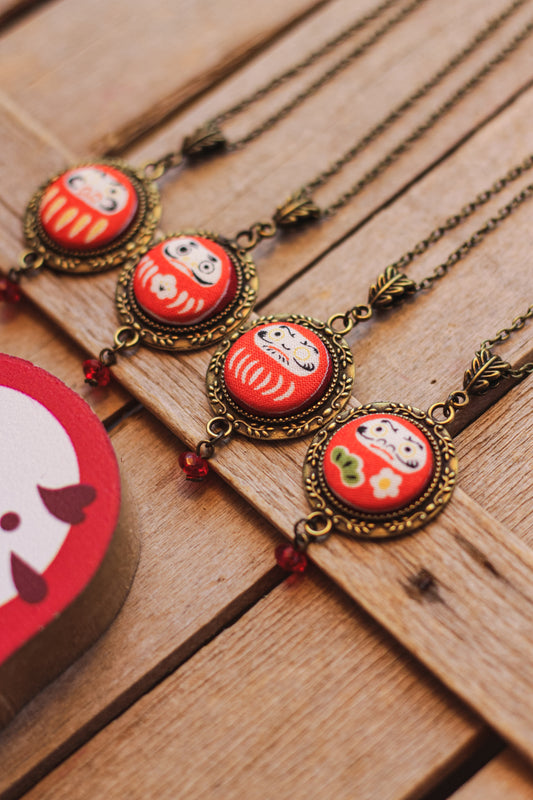 Collane Daruma II - tessuti acquistati in Giappone