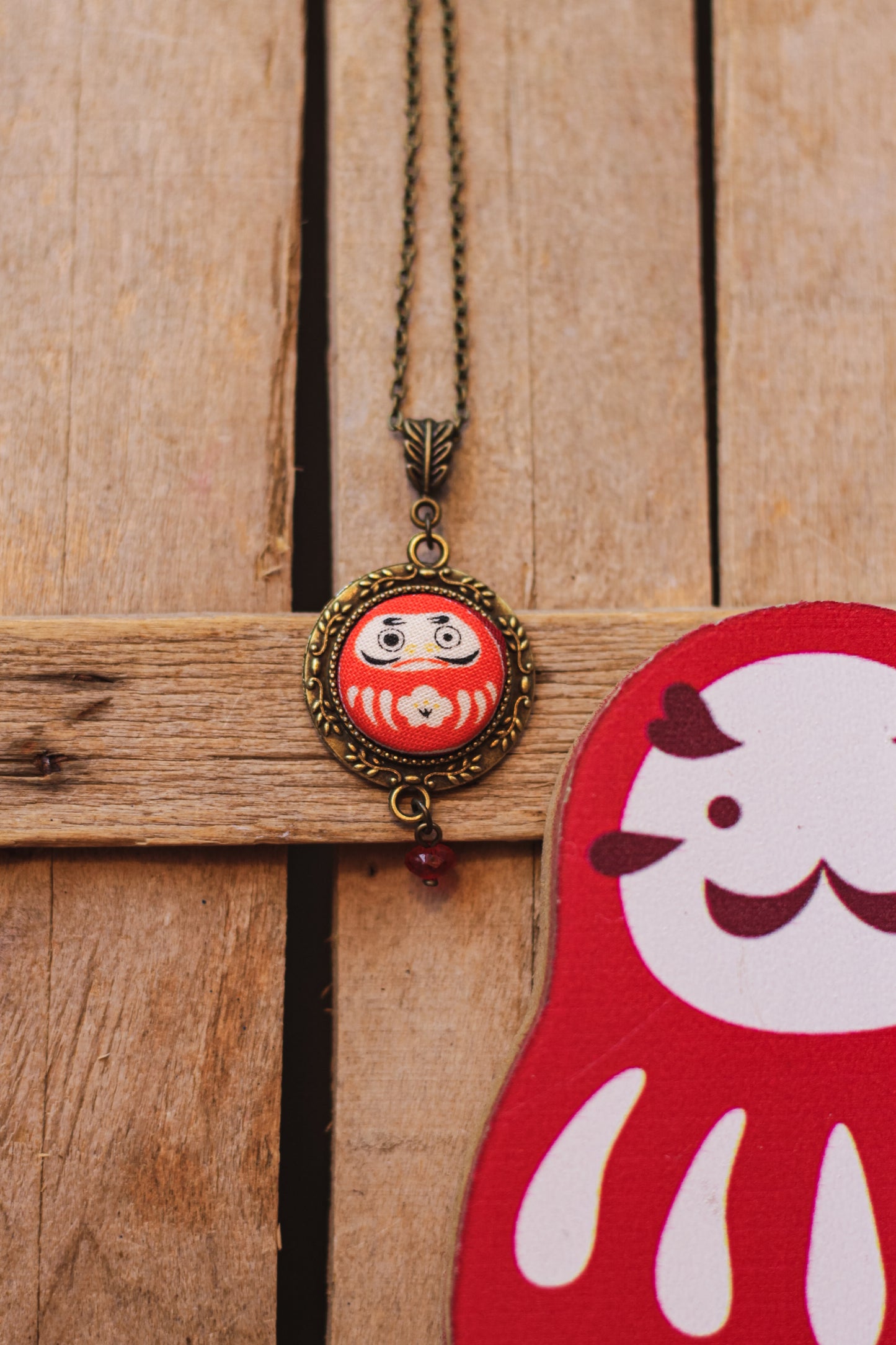 Collane Daruma II - tessuti acquistati in Giappone