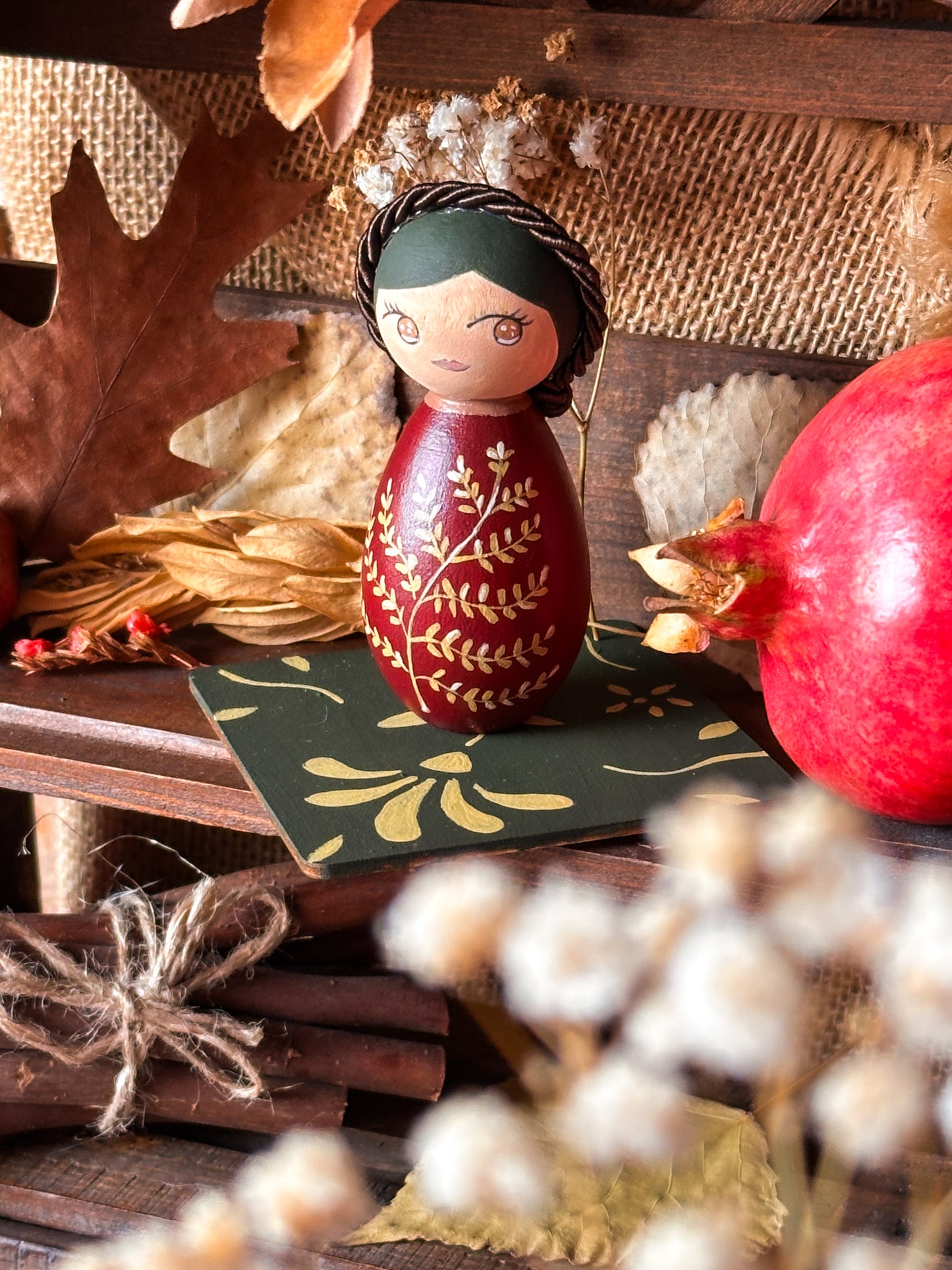 Kokeshine Autunnali - 5 lavori unici non riproducibili