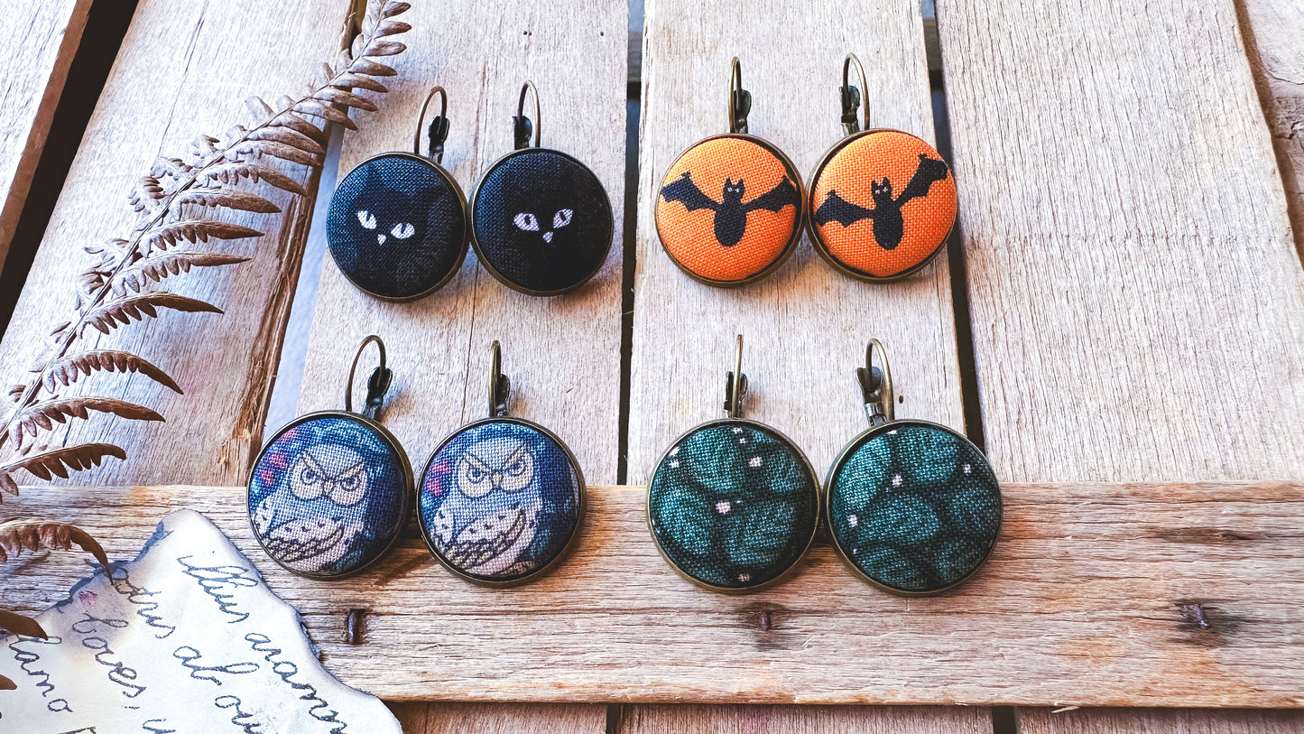Orecchini Halloween "Cosa vedi nella Luna?"
