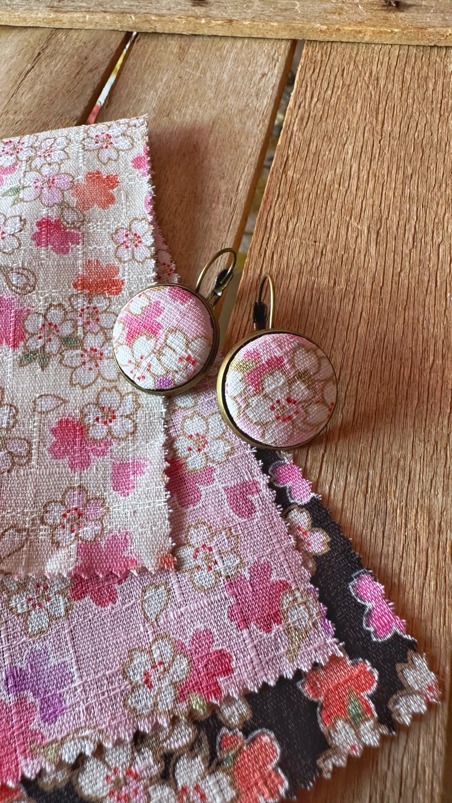 Orecchini Summer Sakura - tessuti giapponesi
