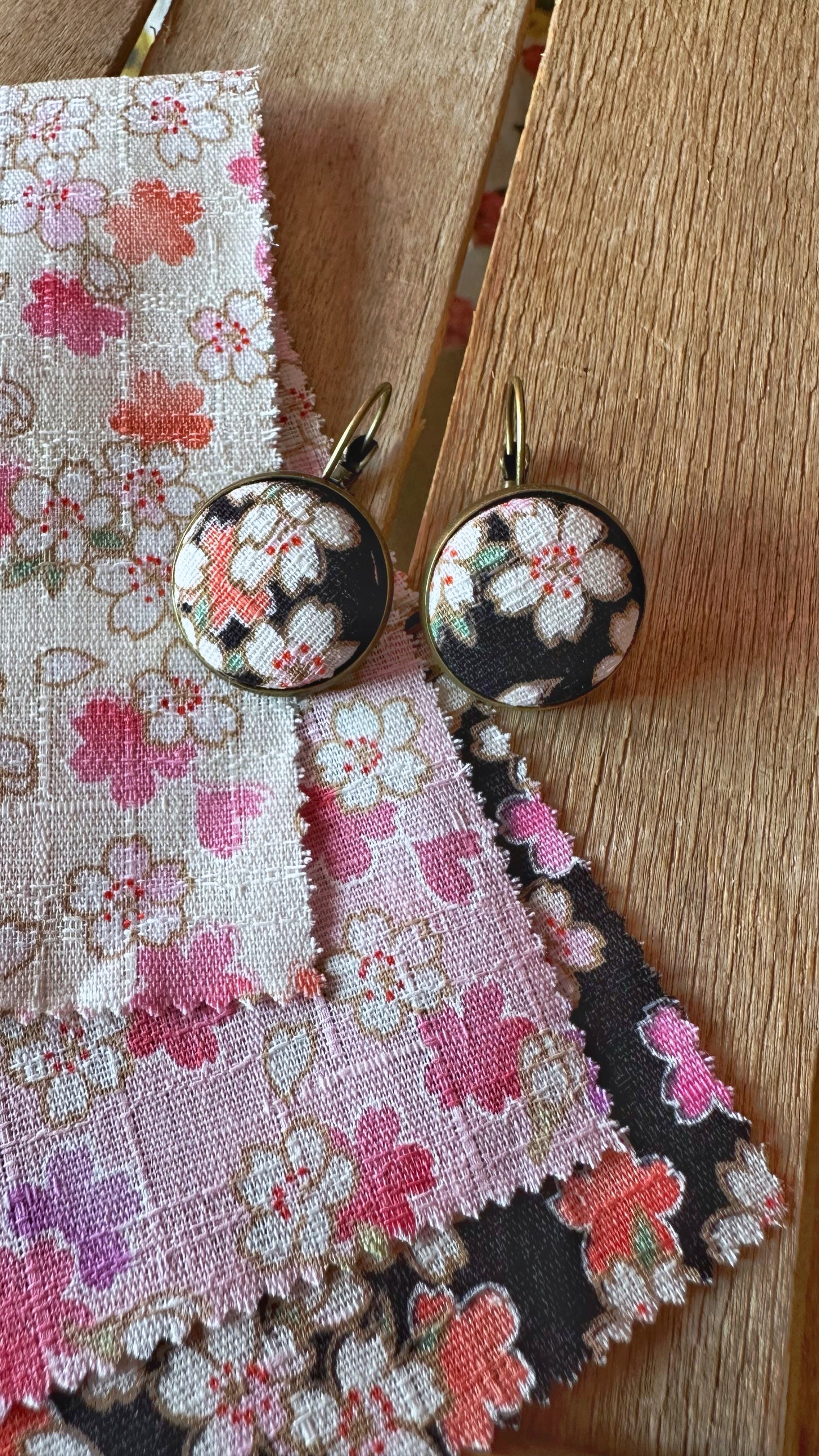 Orecchini Summer Sakura - tessuti giapponesi