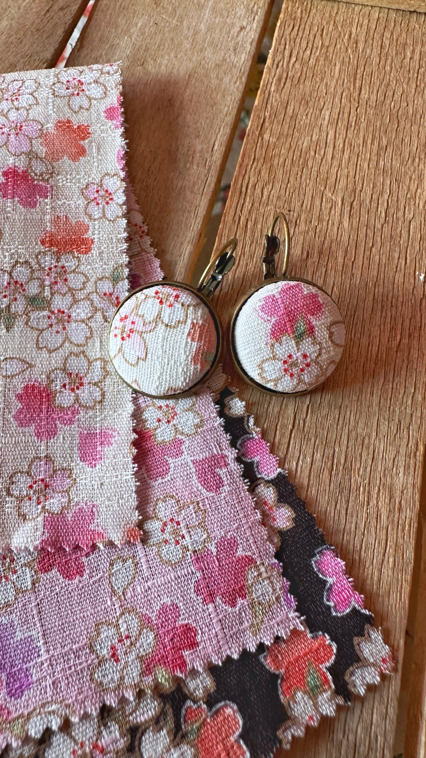 Orecchini Summer Sakura - tessuti giapponesi