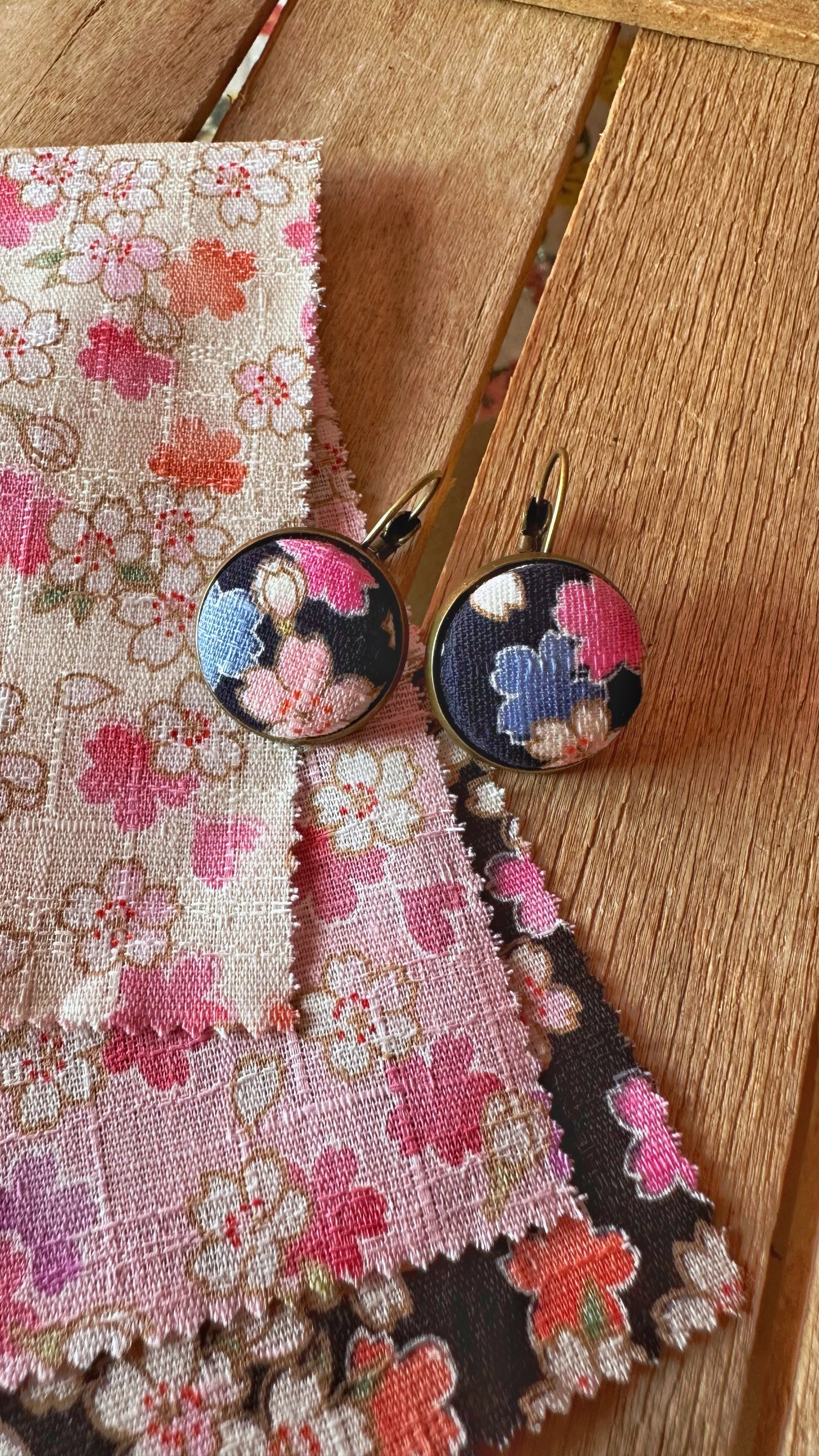 Orecchini Summer Sakura - tessuti giapponesi