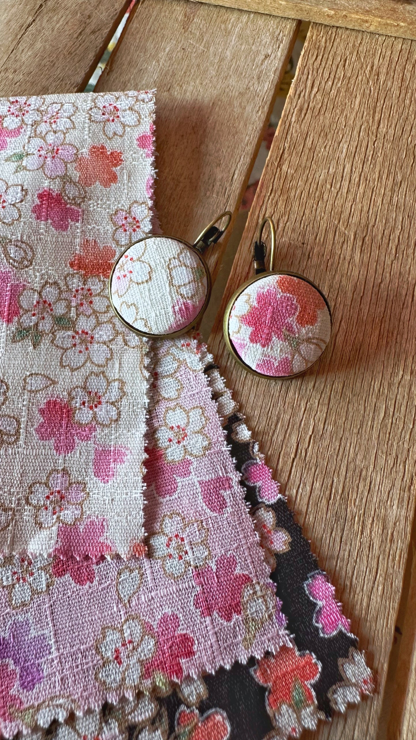 Orecchini Summer Sakura - tessuti giapponesi