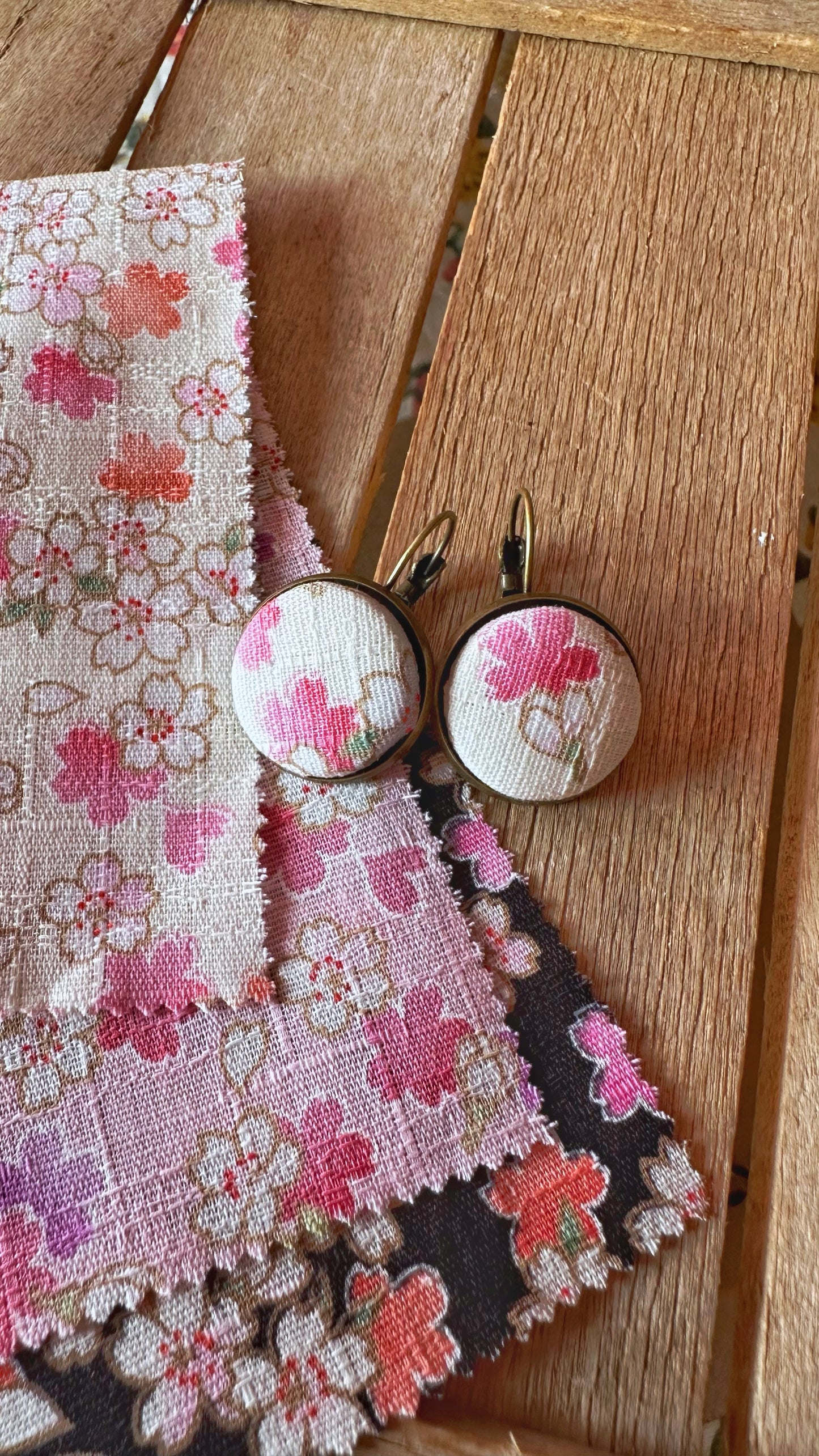 Orecchini Summer Sakura - tessuti giapponesi