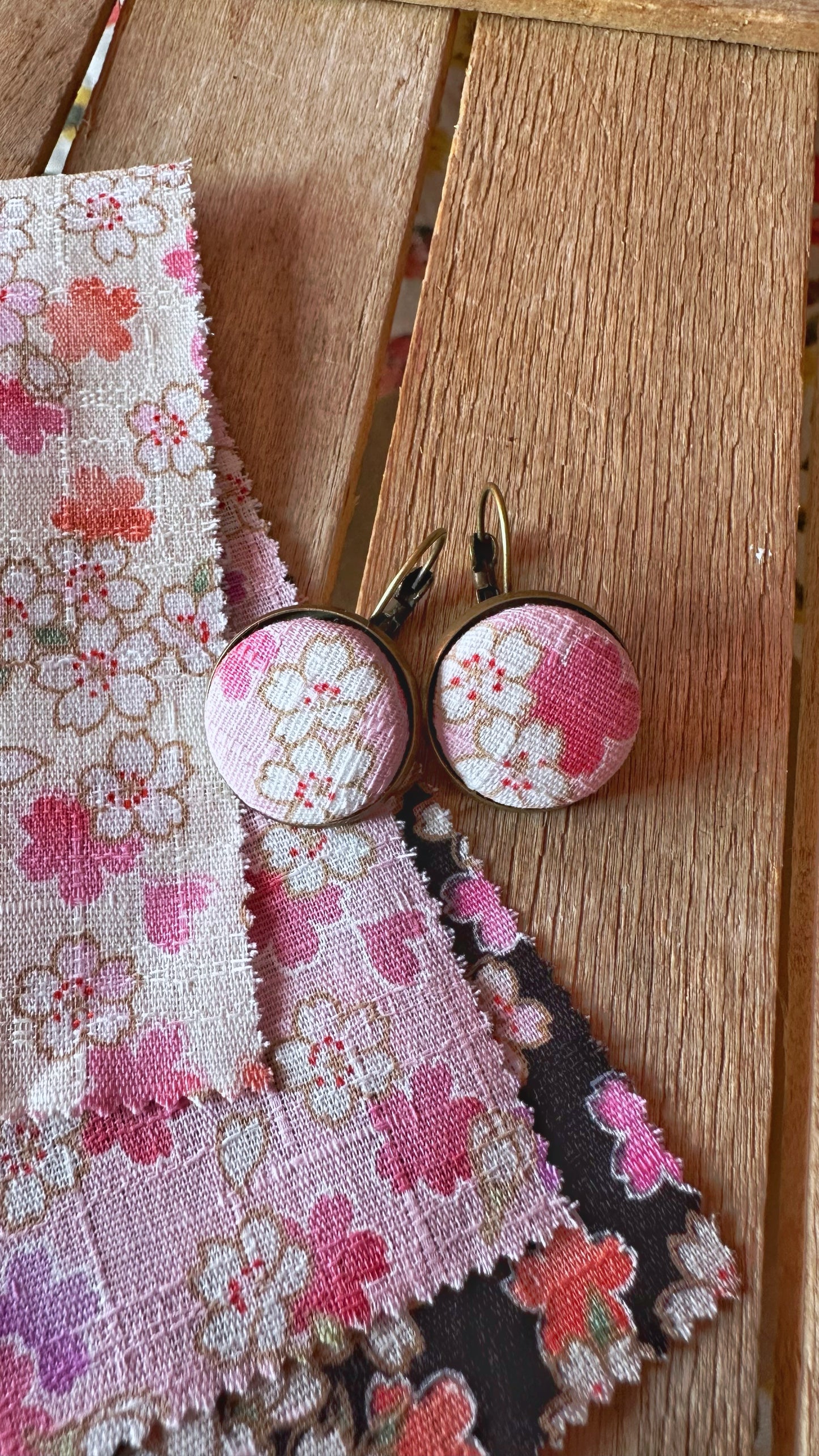 Orecchini Summer Sakura - tessuti giapponesi