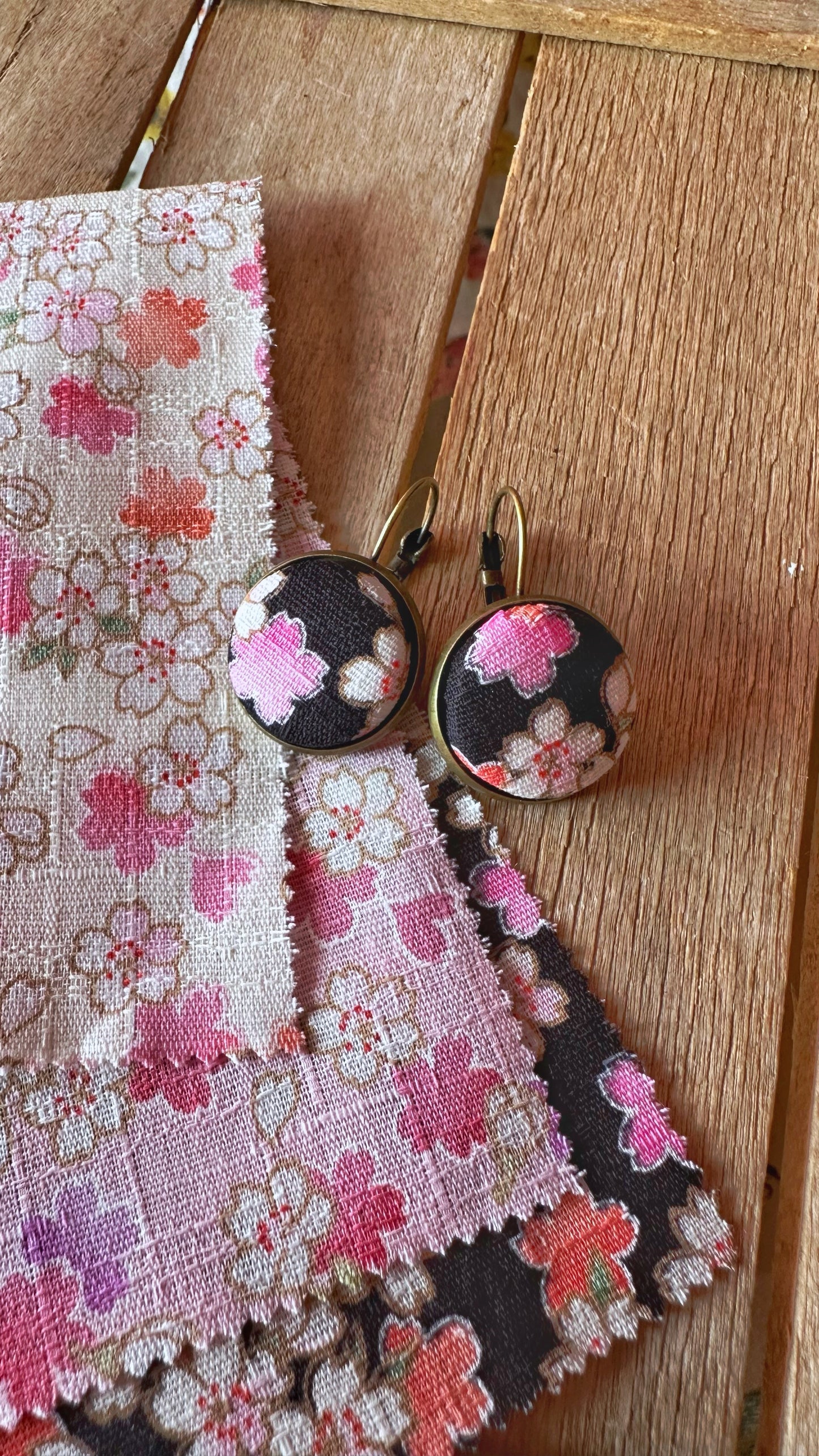 Orecchini Summer Sakura - tessuti giapponesi