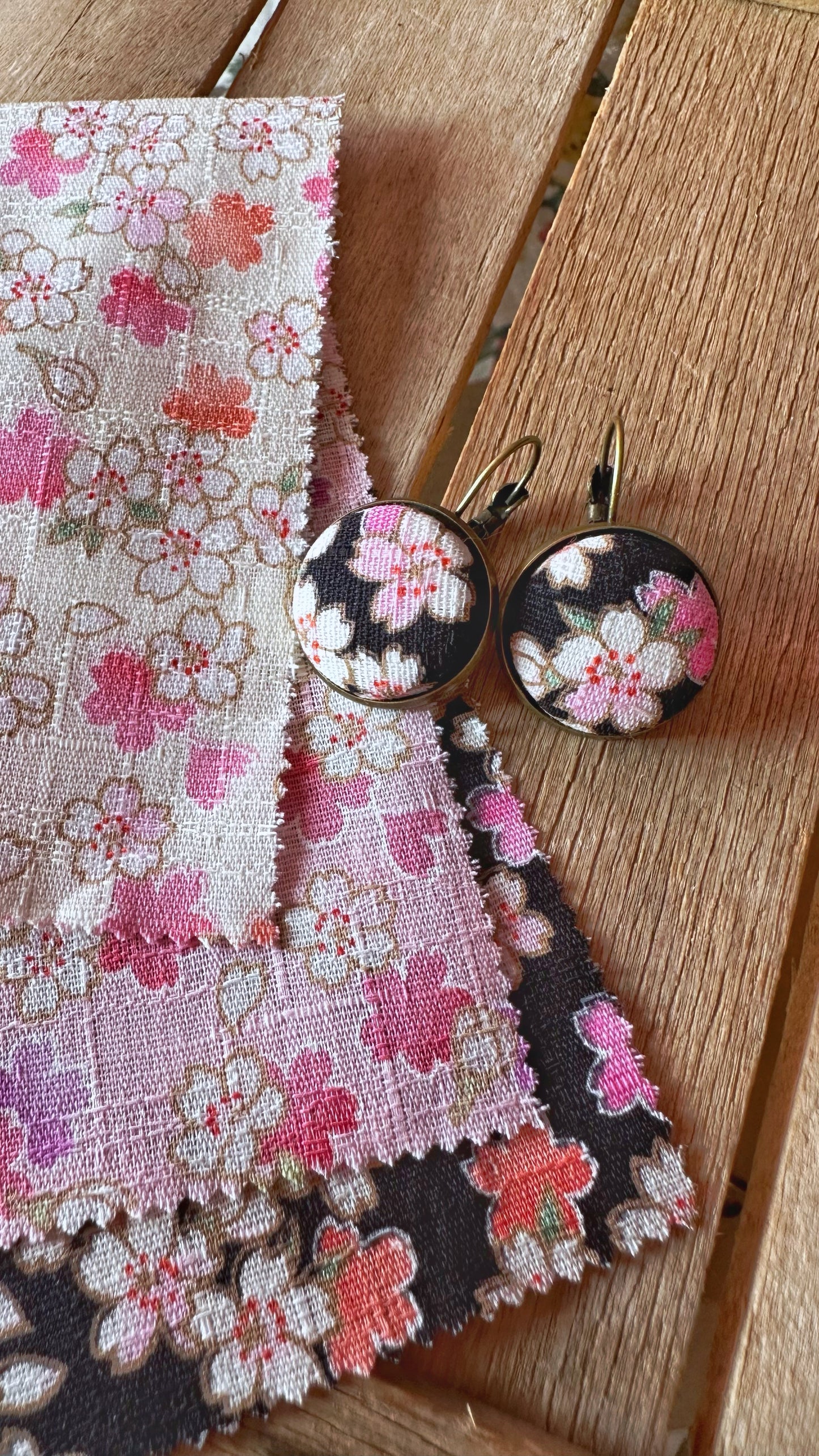 Orecchini Summer Sakura - tessuti giapponesi