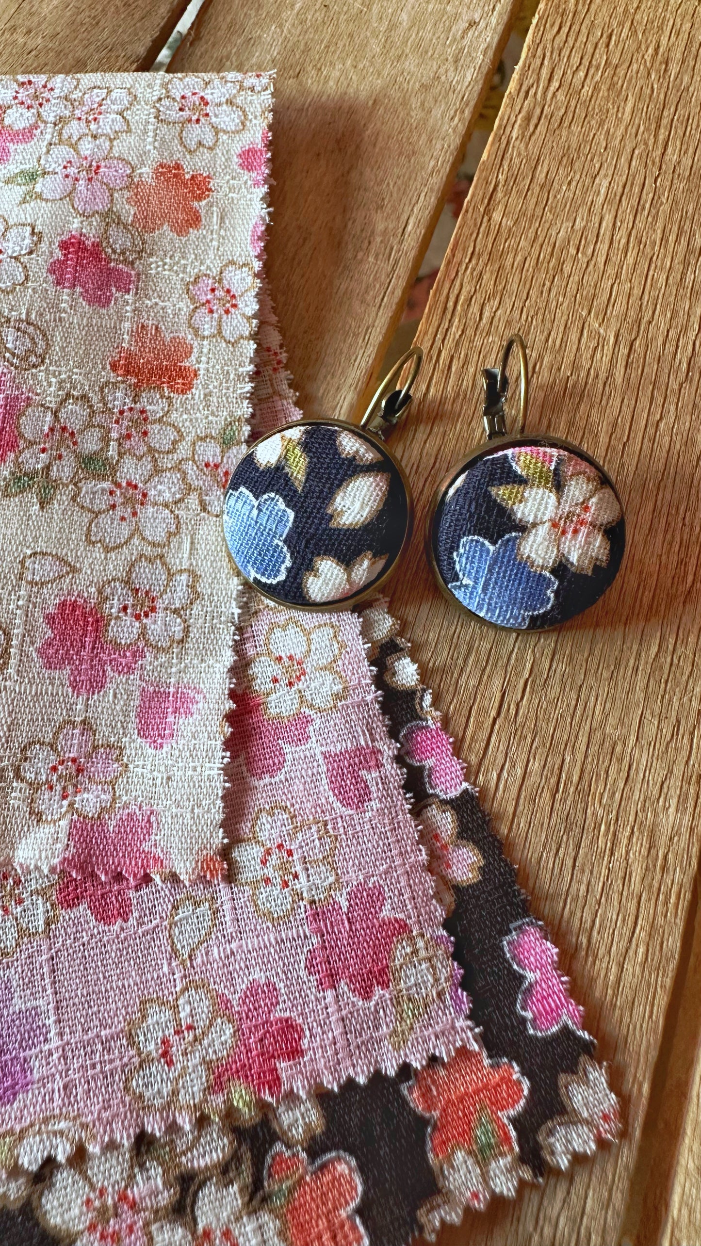 Orecchini Summer Sakura - tessuti giapponesi