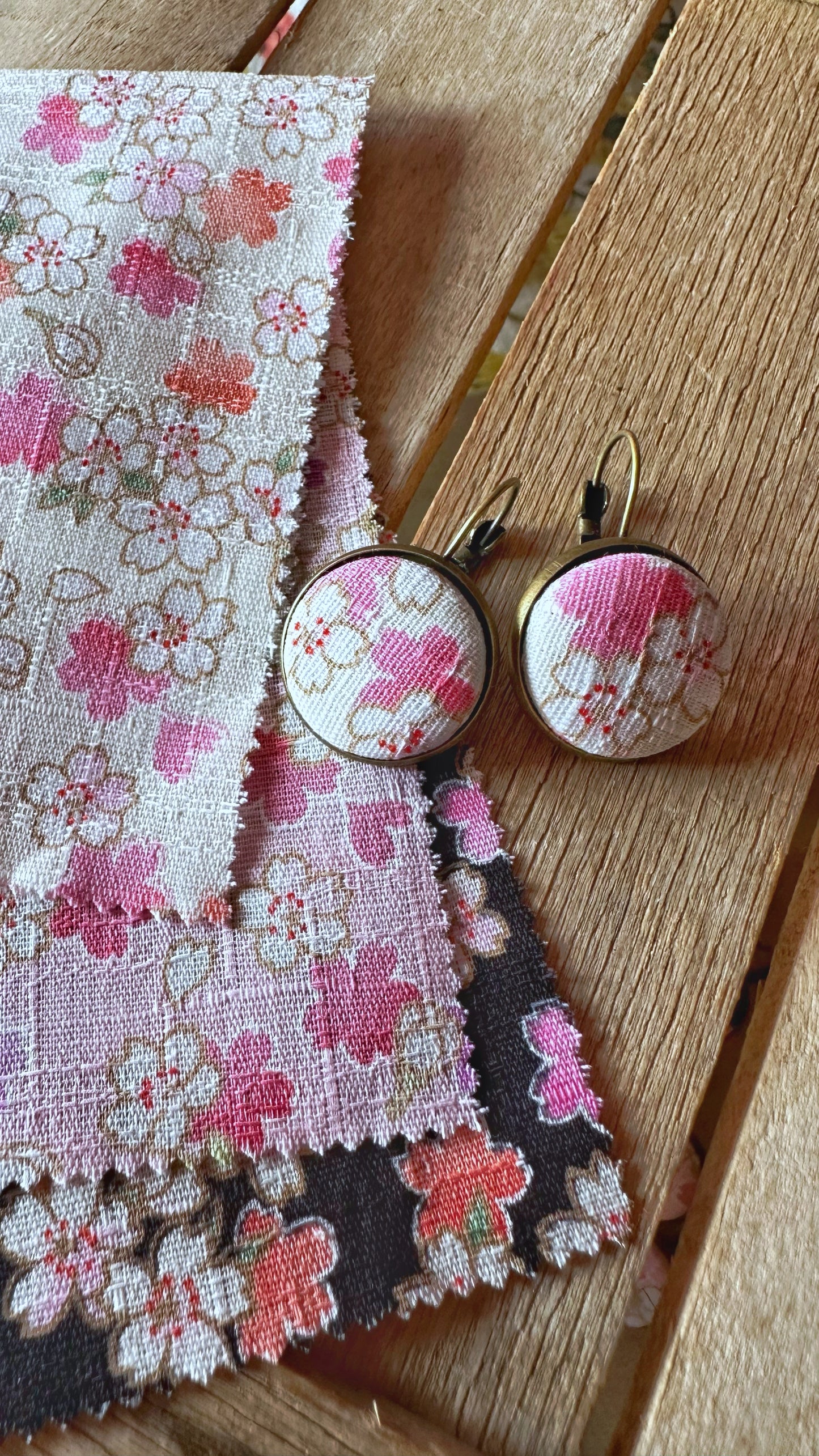 Orecchini Summer Sakura - tessuti giapponesi