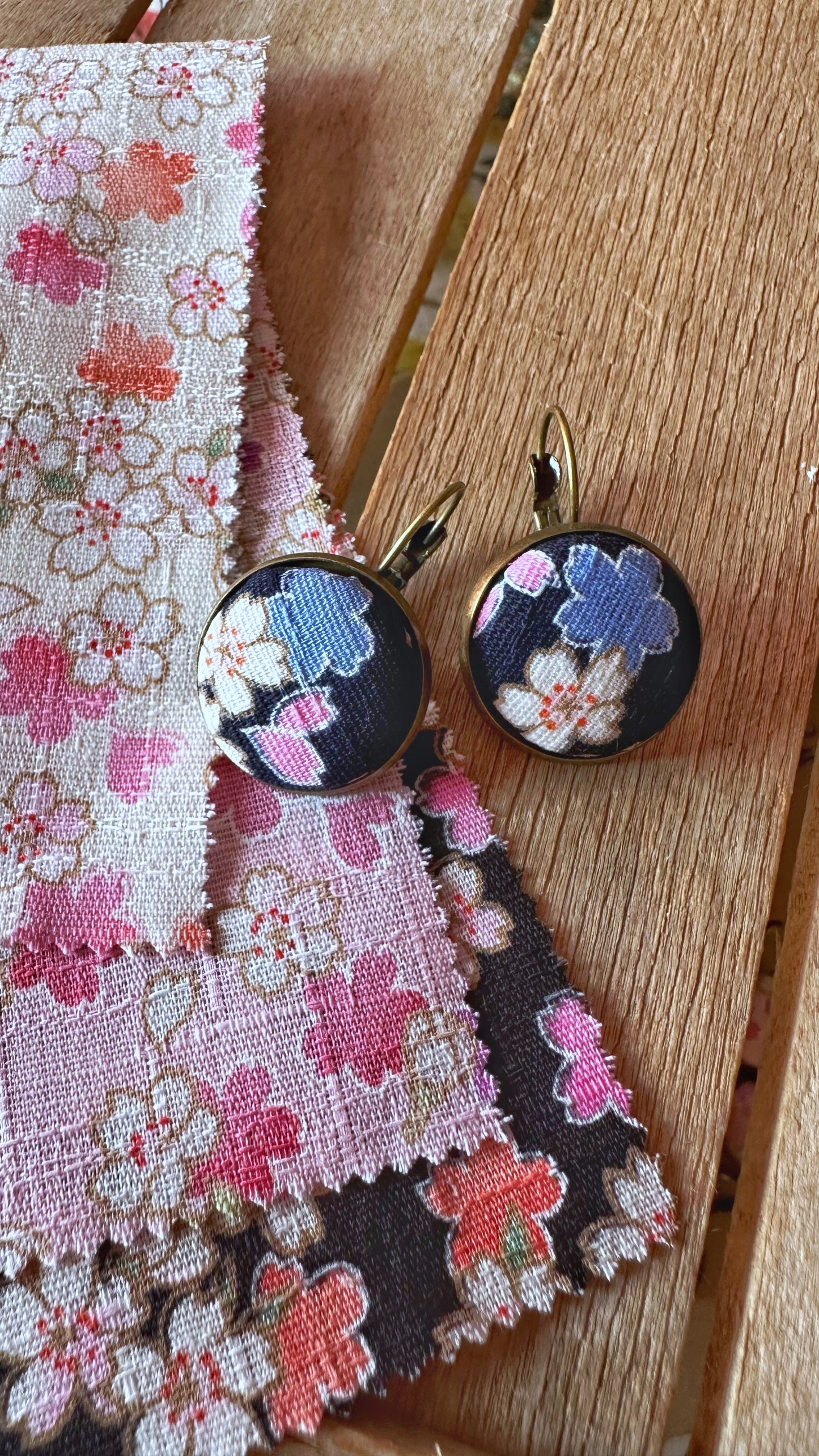 Orecchini Summer Sakura - tessuti giapponesi