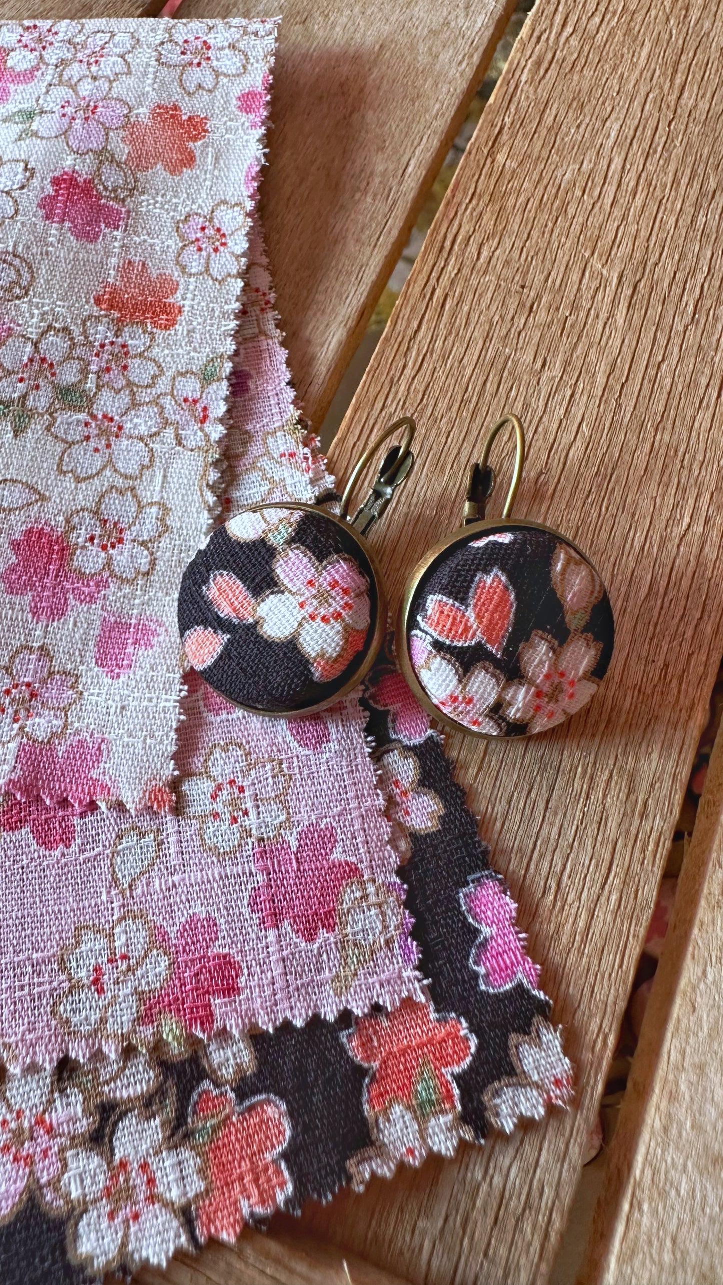 Orecchini Summer Sakura - tessuti giapponesi
