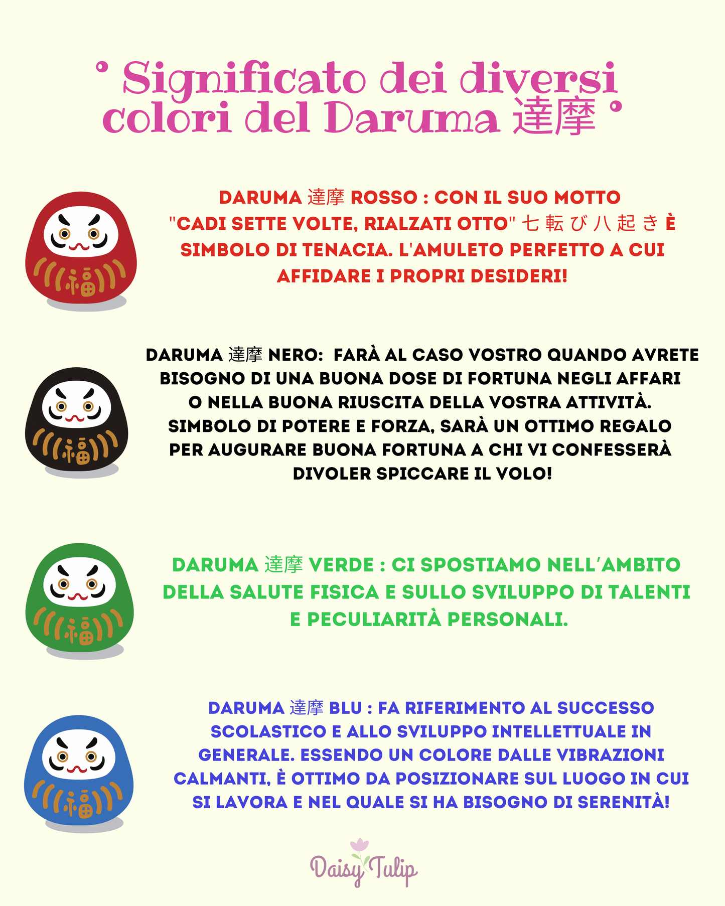 Nuovi Daruma 達摩 dipinti a mano