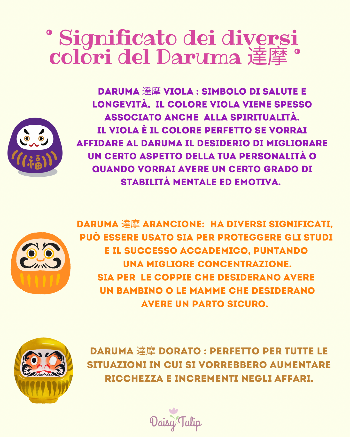 Nuovi Daruma 達摩 dipinti a mano