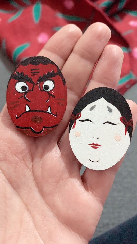 Nuove Spille Maschere - Otafuku e Oni