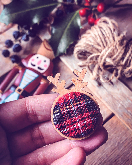 Set accessori in tessuto tartan