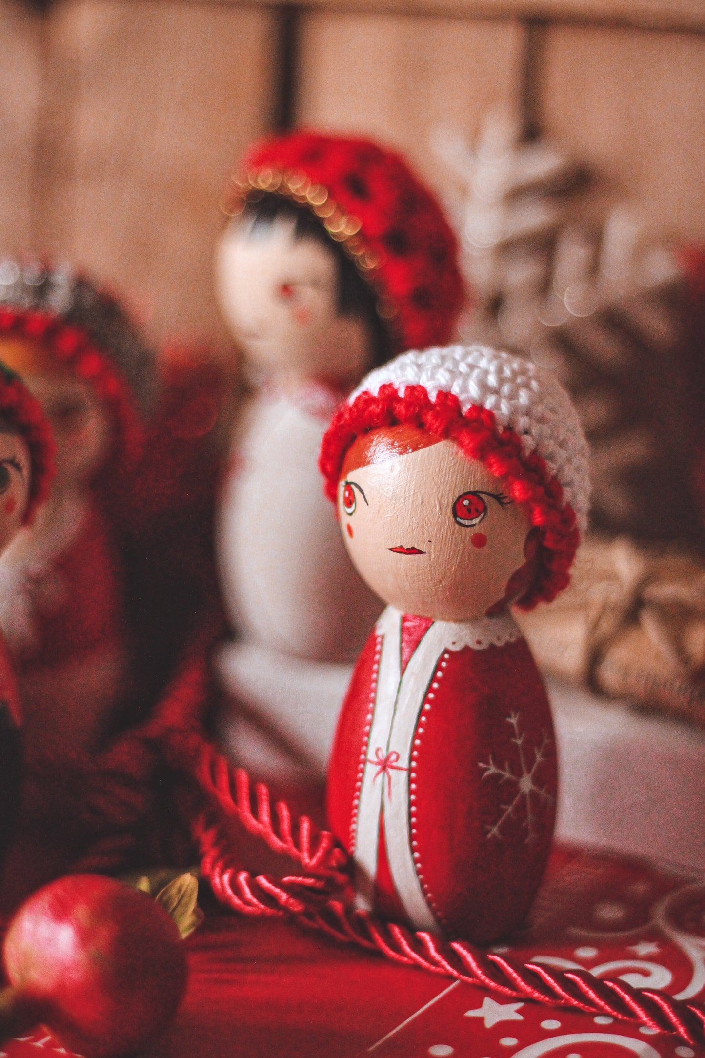 Kokeshine Natale Limited Edition cappellini all'uncinetto