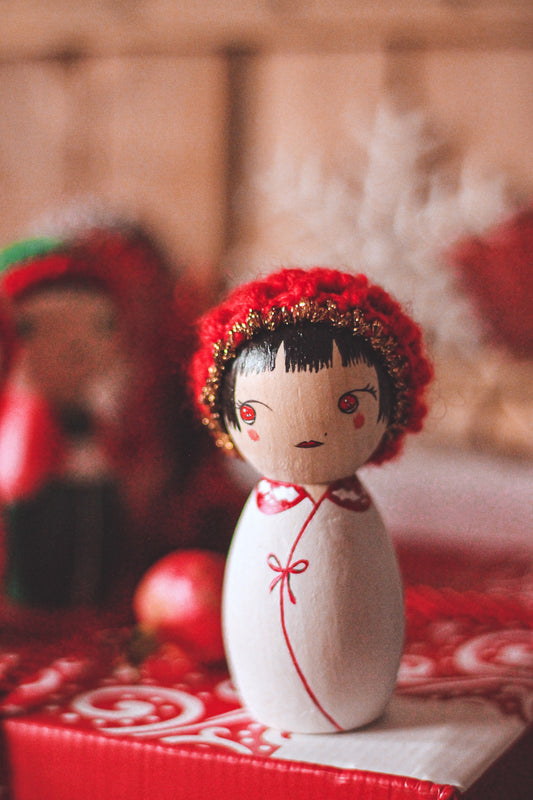 Kokeshine Natale Limited Edition cappellini all'uncinetto