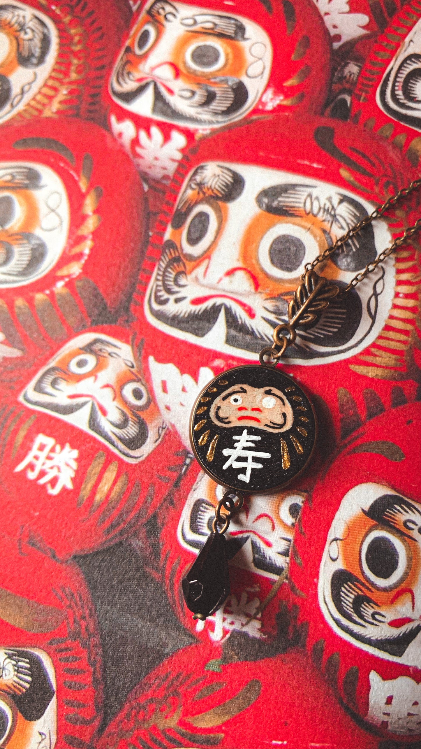 Daruma Ciondoli dipinti a mano