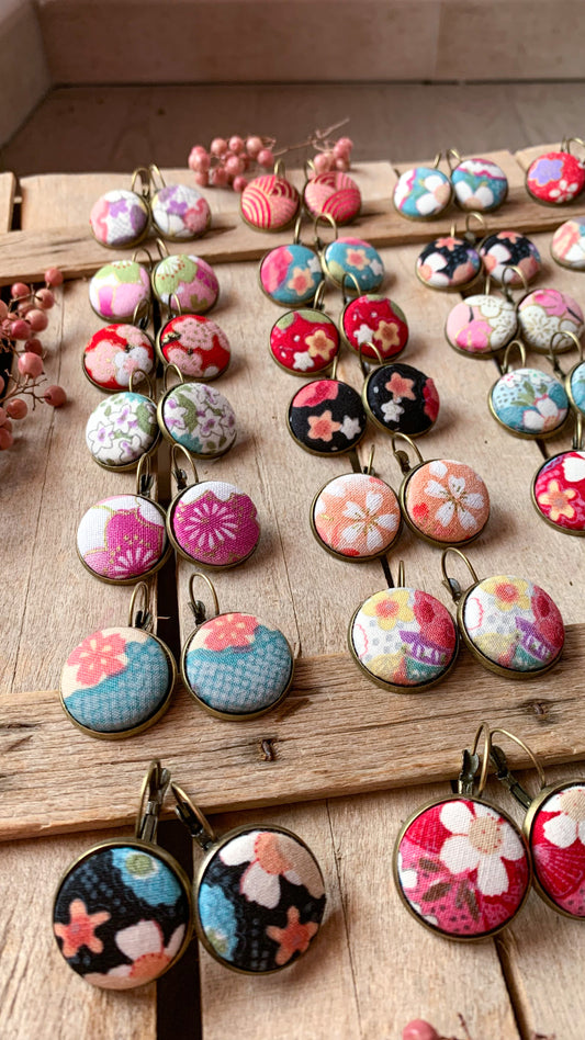 Orecchini Verso la tua stella - tessuti giapponesi