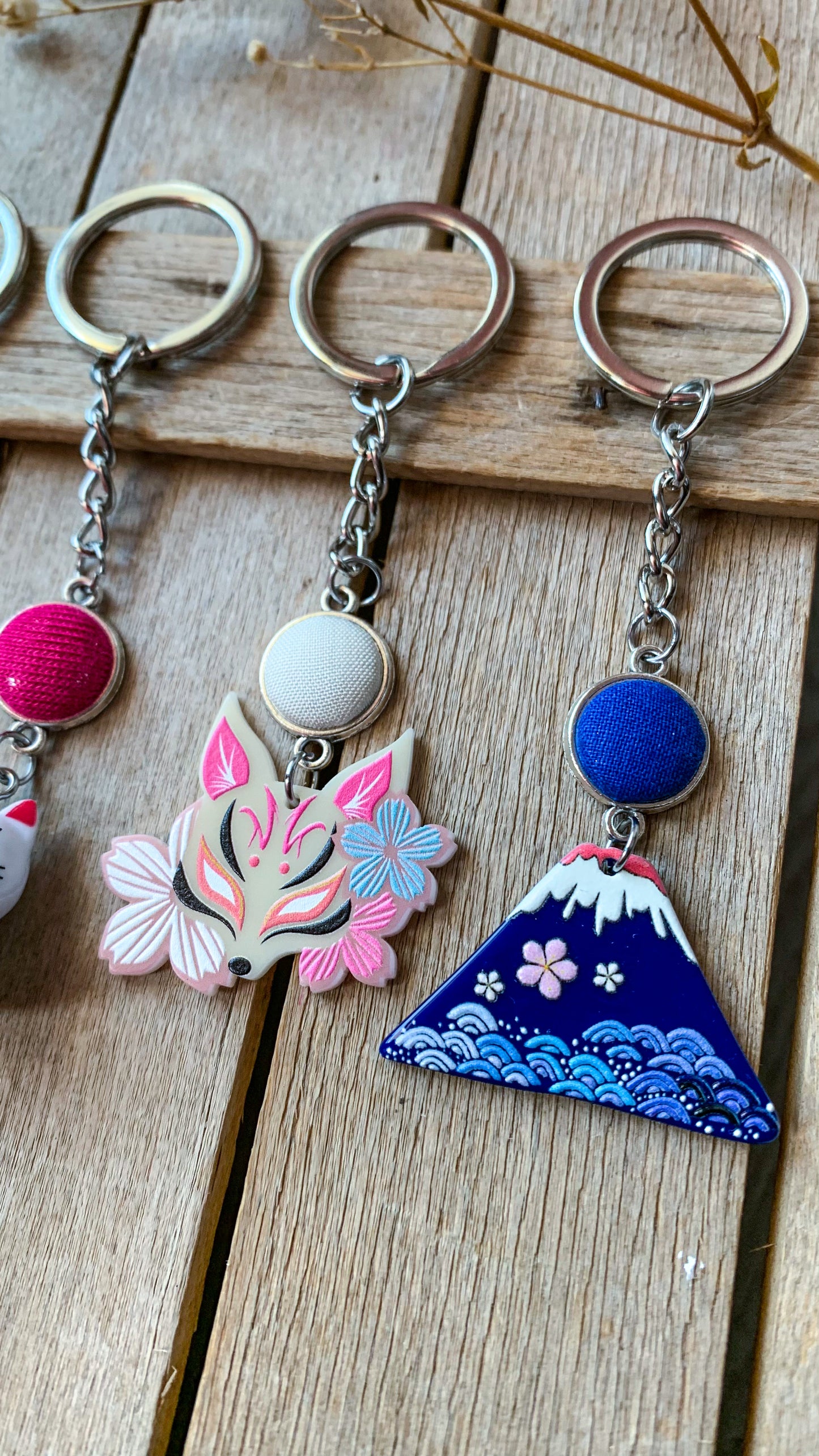 Portachiavi Verso la tua stella - Maneki Neko- kitsune- Fujisan
