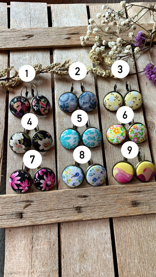 Orecchini tessuto Yukata 浴衣