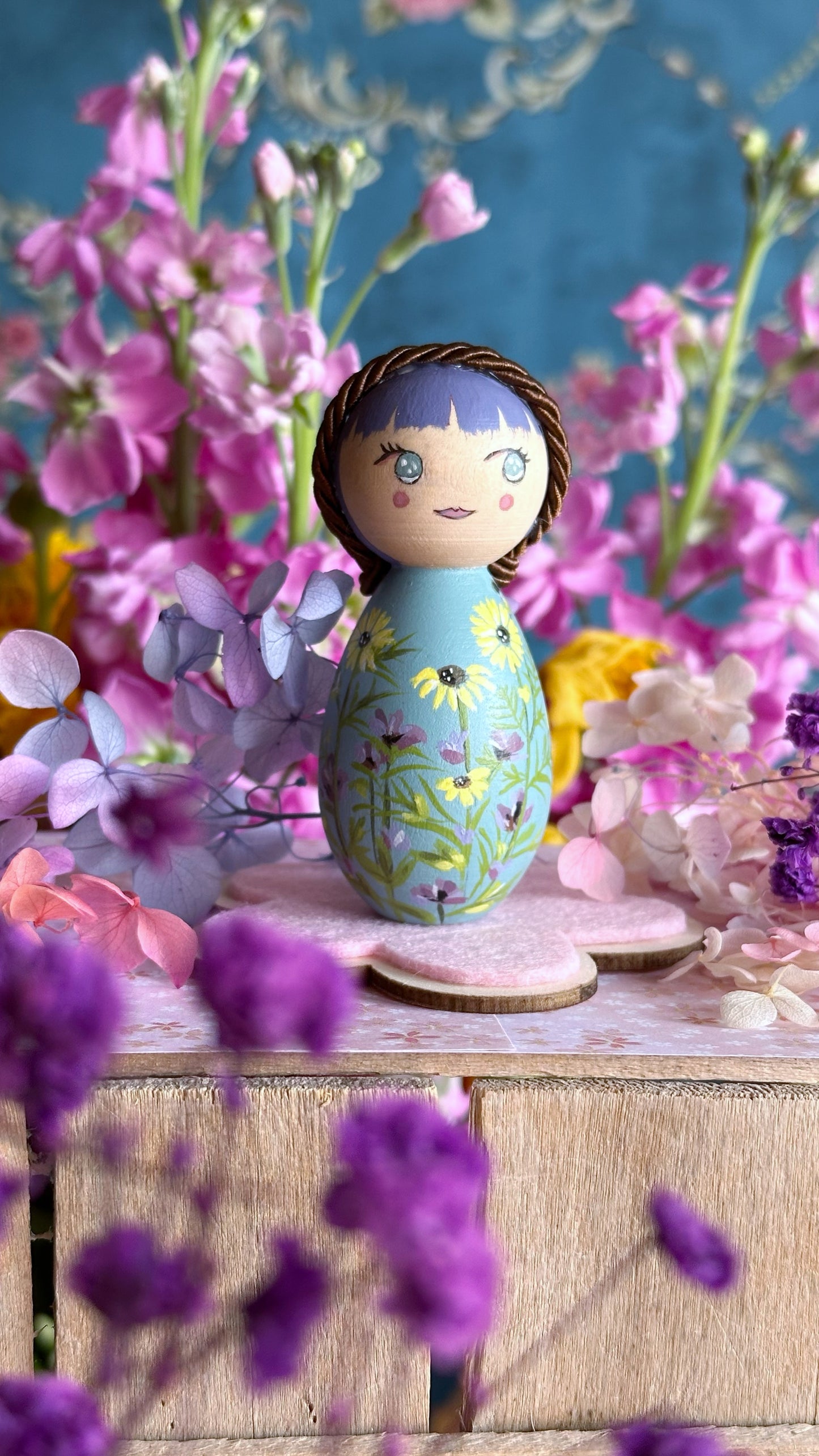 Nuove Kokeshine Come Petali nel vento di Marzo - Edizione Limitata- 6 pezzi unici