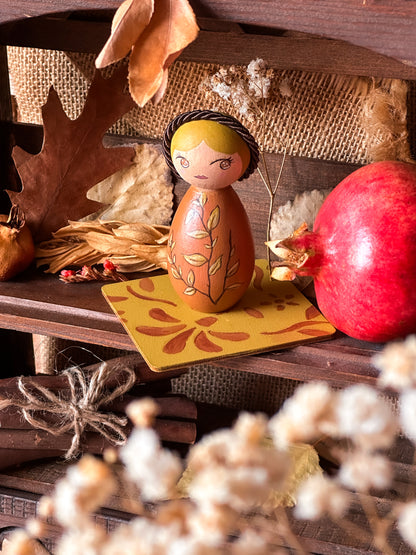 Kokeshine Autunnali - 5 lavori unici non riproducibili