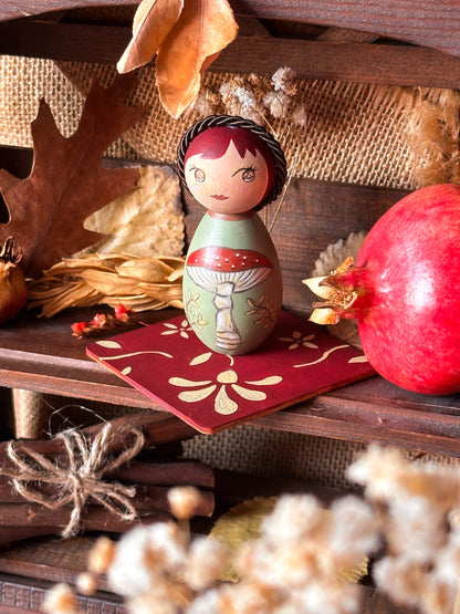 Kokeshine Autunnali - 5 lavori unici non riproducibili