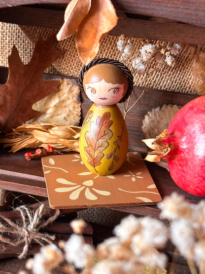 Kokeshine Autunnali - 5 lavori unici non riproducibili