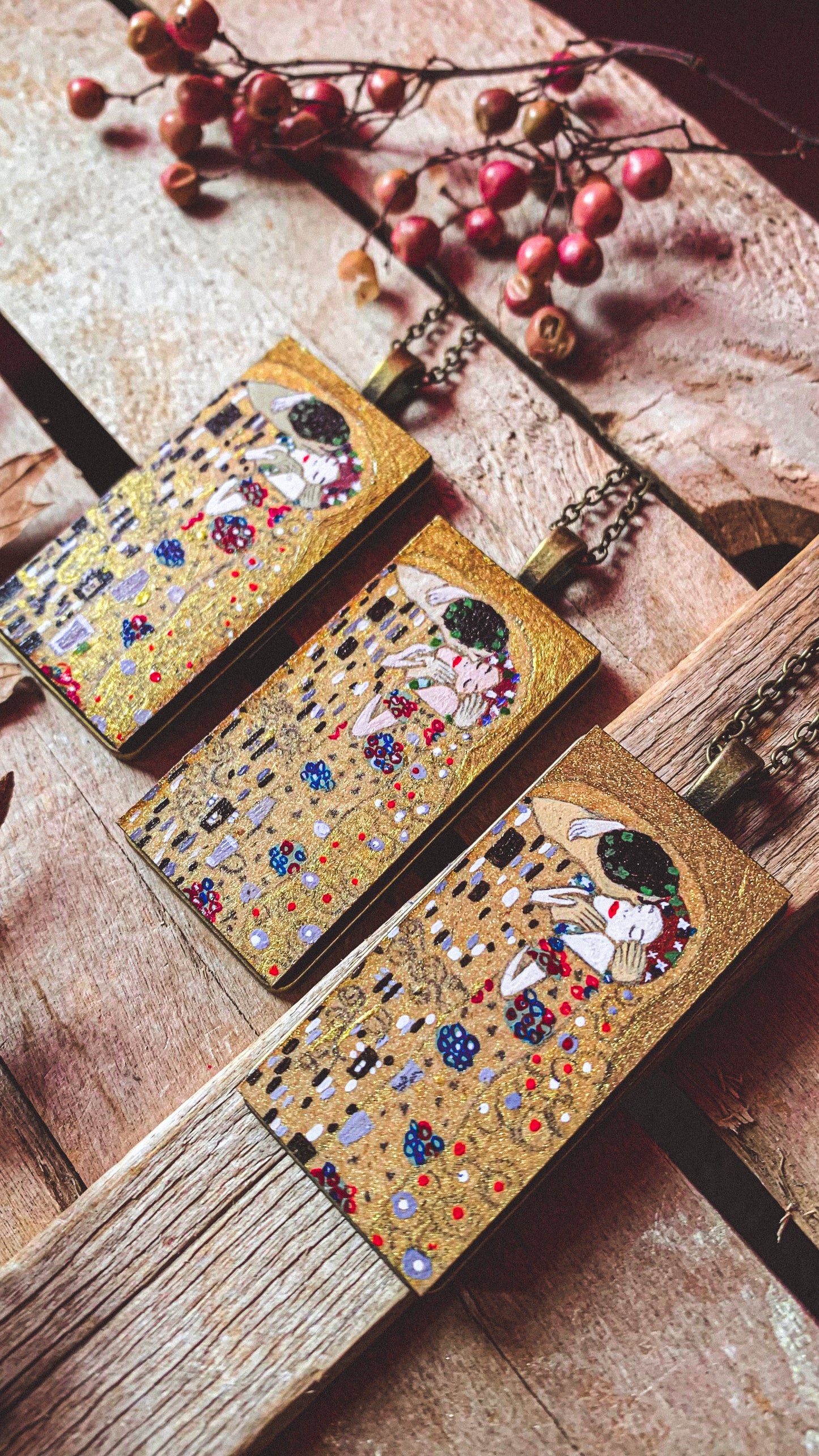 Ciondolo rettangolare Bacio di Klimt