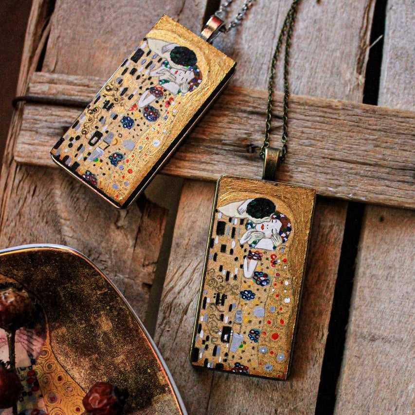 Ciondolo rettangolare Bacio di Klimt